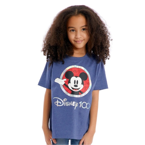 Unisex Disney 100 Years Mickey Mouse Shirt - Shiny Front and Back Graphics - Picture 10 of 10